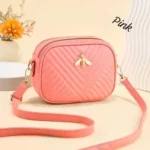Pink Quilted Crossbody Bag for Women | Stylish Mini Shoulder Purse