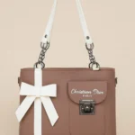 Women Stylish Bow Design Handbag with Chain Handle | Elegant Shoulder & Crossbody Bag