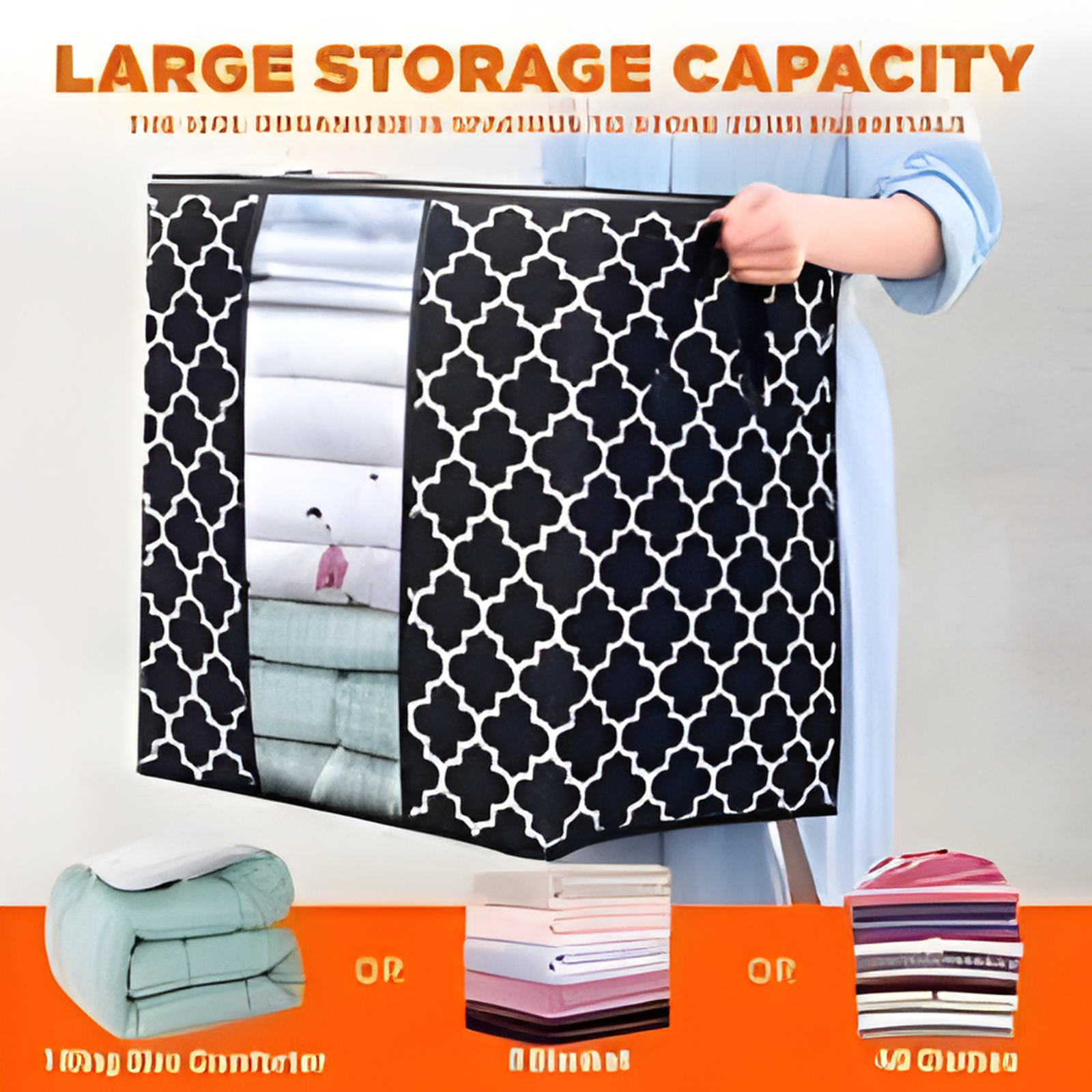 Untitled design (28) Large Capacity Clothes Storage Organizer Bag | Foldable Wardrobe Storage Solution – Altutan - Image 1