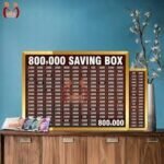 300,000 Saving Box Money Saving Challenge Wooden Piggy Bank | Altutan - Image 3