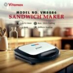 Vitmax Sandwich Maker VM8086 Price in Pakistan – 750W Non Stick Electric Sandwich Toaster | ALTUTAN