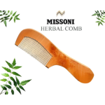 Wooden Hair Comb with Handle 100% Organic – Natural Peach Wood Brush | Altutan