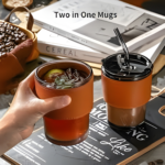 Tumbler Mug with Lid and Glass Straw – Travel Coffee & Juice Mug | Altutan