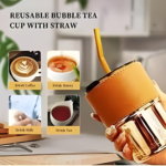 Tumbler Mug with Lid and Glass Straw – Travel Coffee & Juice Mug | Altutan - Image 5