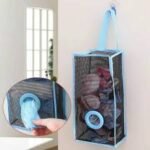 Plastic Shopping Bag Holder – Wall Mounted Garbage Bag Holder & Kitchen Hanging Storage Basket Organizer