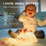 Silicone Bunny Night Light for Kids – Soft Touch Rechargeable Baby Lamp | Altutan - Image 4
