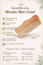 Natural Peach Wood Wooden Comb – Anti Static Hair Detangling Comb | Altutan - Image 11