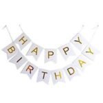 Happy Birthday Cards Banner Set – Pink, Black & White Birthday Decoration Banner for Party Decor