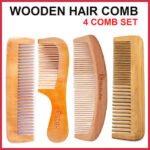Bamboo Comb for Hair 4 PCS Set – Wide Tooth Natural Wooden Combs | Altutan
