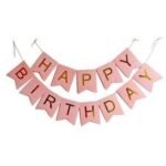 Happy Birthday Cards Banner Set – Pink, Black & White Birthday Decoration Banner for Party Decor - Image 5