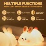 Silicone Bunny Night Light for Kids – Soft Touch Rechargeable Baby Lamp | Altutan - Image 5