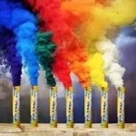 Color Smoke Bomb Stick Dispenser Hand Held – Assorted Color Smoke for Party, Wedding, Mehndi & Photoshoot Decoration