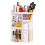 360° Rotating Makeup Organizer Box – Large Capacity Cosmetic Storage Holder | Multi-Layer Skincare & Beauty Organizer - Image 3