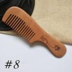 Wooden Hair Comb with Handle 100% Organic – Natural Peach Wood Brush | Altutan - Image 8
