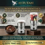 Mini Electric Grinder for Spices and Coffee – Stainless Steel Grinding Machine | Altutan