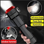 Buy LED Rechargeable Hammer Torch in Pakistan – Emergency Safety Flashlight | Altutan