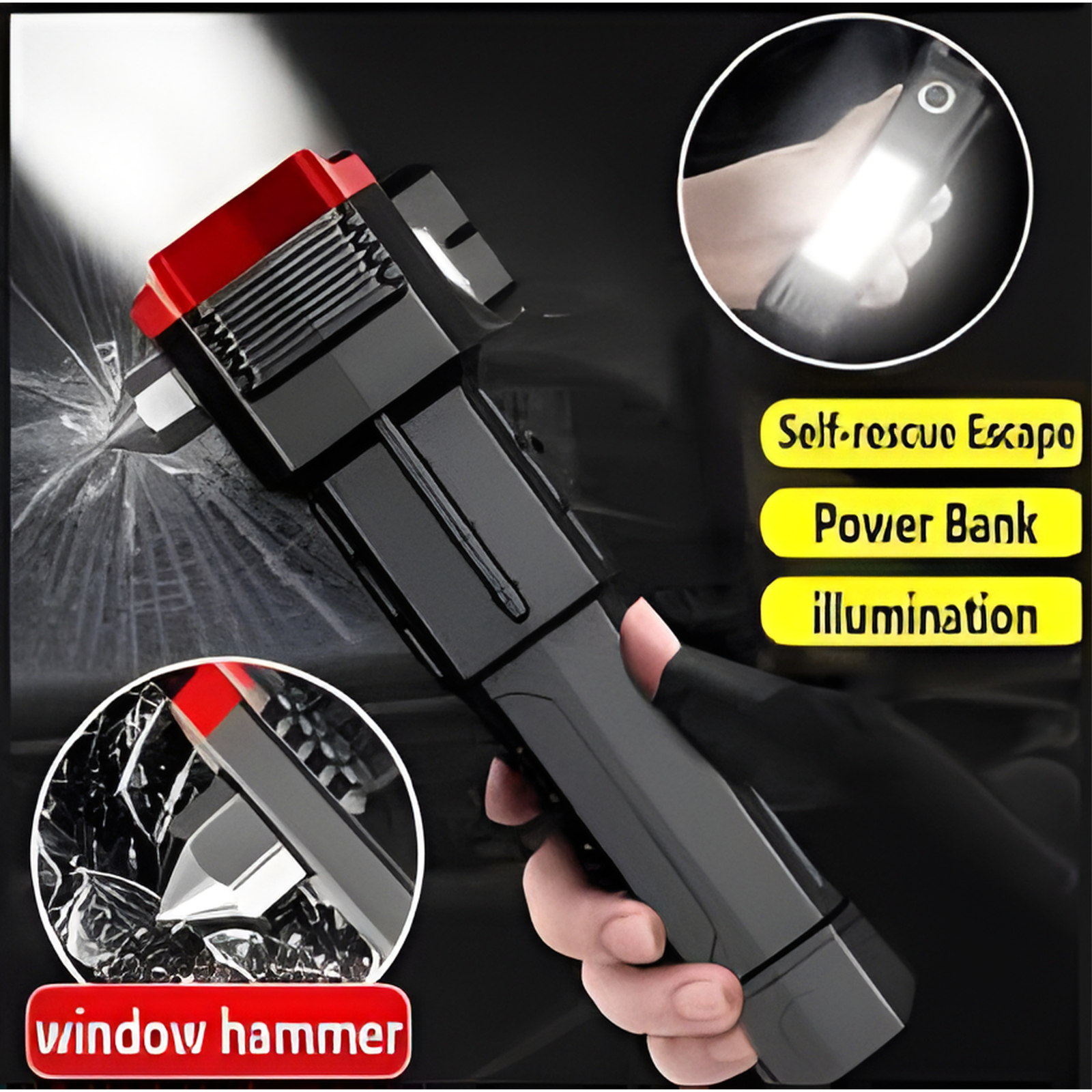 Untitled design (4) Buy LED Rechargeable Hammer Torch in Pakistan – Emergency Safety Flashlight | Altutan - Image 1