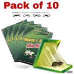 Pack Of 10 Pasban Expert Rat Killer Mouse Catcher Glue Board Catch Trap Glue Book Mat Pad Mouse Catcher Glue Sticky Mouse Pad Traps Mouse Catcher Mice Professional Strength Glue and Foldable Cardboard ( Pack Of 10 / 5 / 4 / 3 / 2 / Book