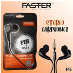 FASTER F15 Universal Music Earphone - High Quality Handfree for Calling - Handsfree With Built-in Mic
