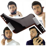 Beard Shaper Tool for Men Transparent Beard Styling Comb Line Up