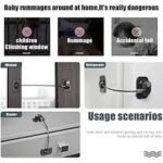 Window Safety Lock Cable Lock Child Proof Door & Window Restrictor - Image 6