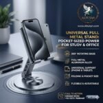 Multifunctional Desktop Bracket Metal Mobile Tablet Holder 360° Rotation in Steel Material - mobile stand - phone stand - reading stand - video stand - Mobile Holder For Desk - Desktop tablet stand - Universal phone holder - laptop stand - multifunctional