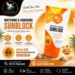 Rivaj UK Whitening & Vanishing Sunblock SPF 60 PA+++ | Best Sunscreen for Face & Body | Altutan Pakistan