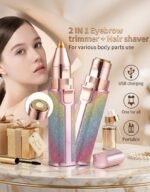 2 in 1 Eyebrow Trimmer & Facial Hair Remover for Women | USB Rechargeable Beauty Shaver | Altutan Pakistan