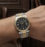 Luxury Two Tone Date Style Men's Watch – Stainless Steel Gold Silver Wrist Watch | Premium Fashion Watch | Altutan - Image 2