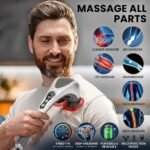 Electric Infrared Body Massager with Interchangeable Massage Heads | Handheld Muscle Relaxation Massager| Double Head Heating Massager | Altutan Pakistan